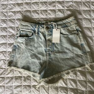 Good American Blue Jean Shorts High-Waisted Vintage